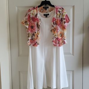 2 piece sleeveless dress with shrug-Petite XL